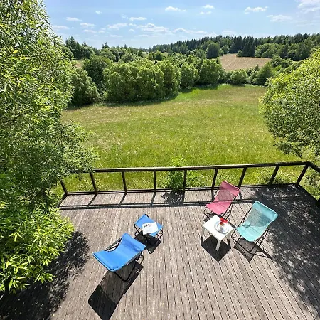 Szarejkowe Wzgorza Caloroczny Domek Z Balia Na Tarasie Szarejki Exterior photo